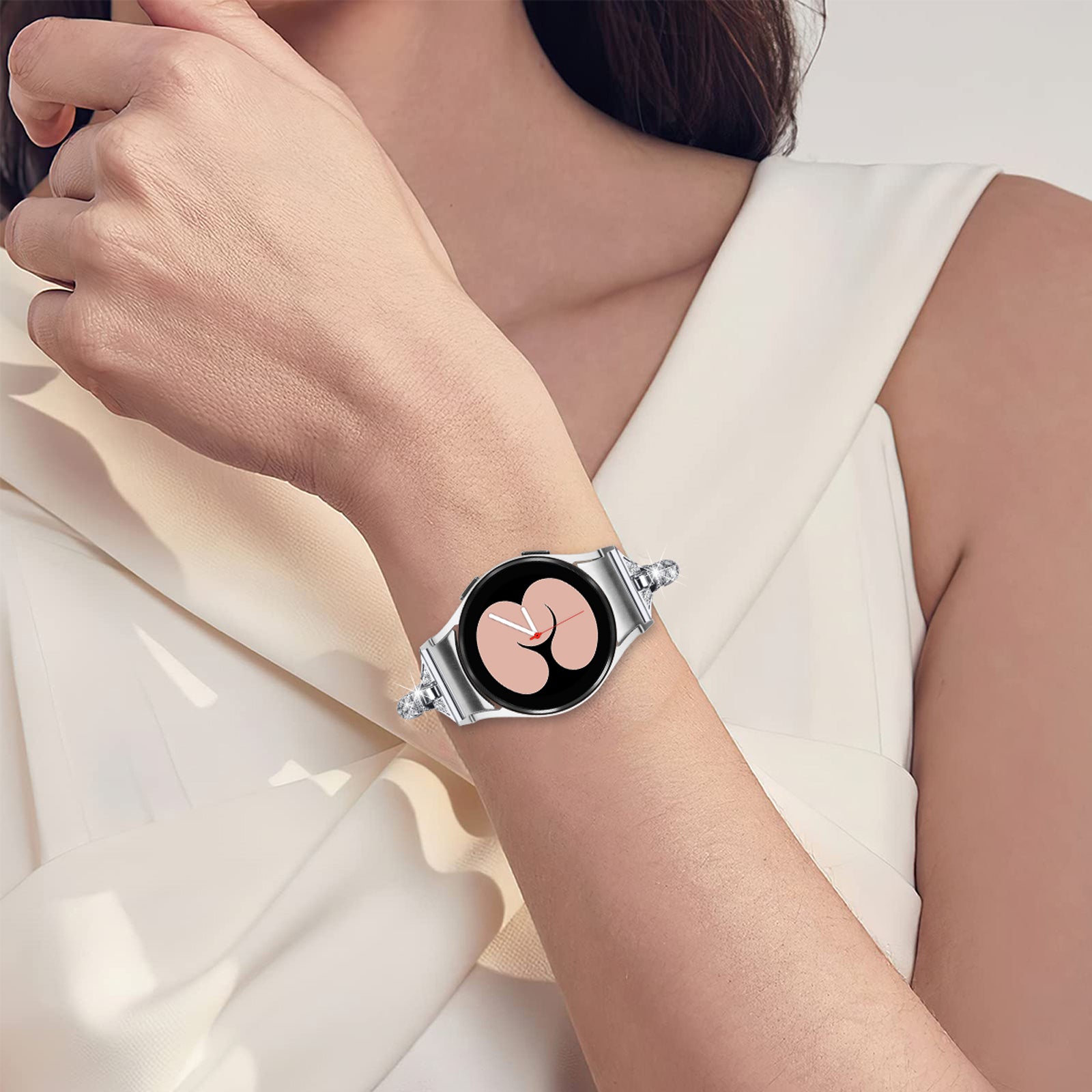 Copper Watch Band for Samsung Galaxy Watch6 40mm 44mm Watch6 Classic 43mm 47mm Watch 5 40mm 44mm Watch4 40mm 44mm Rhinestone Decor Bracelet with Connector Copper Watch Band for Samsung Galaxy Watch6 40mm 44mm Watch6 Classic 43mm 47mm Watch 5 40mm 44mm Watch4 40mm 44mm Rhinestone Decor Bracelet with Connector